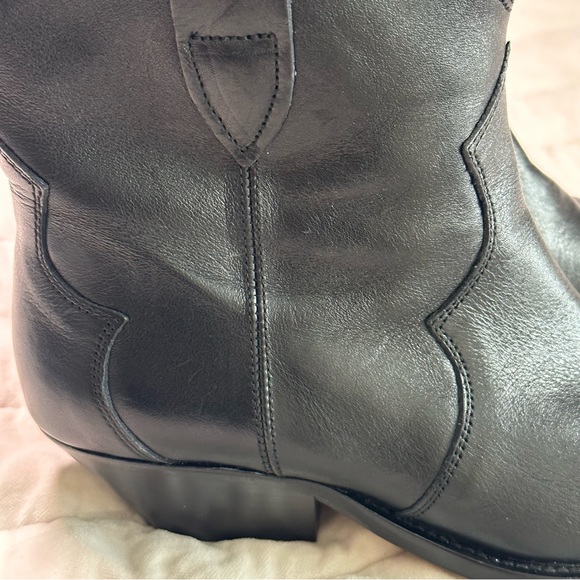 Isabel Marant Black Slip on Dewina Ankle Boots. Size US 7. Western Style. - Picture 5 of 15